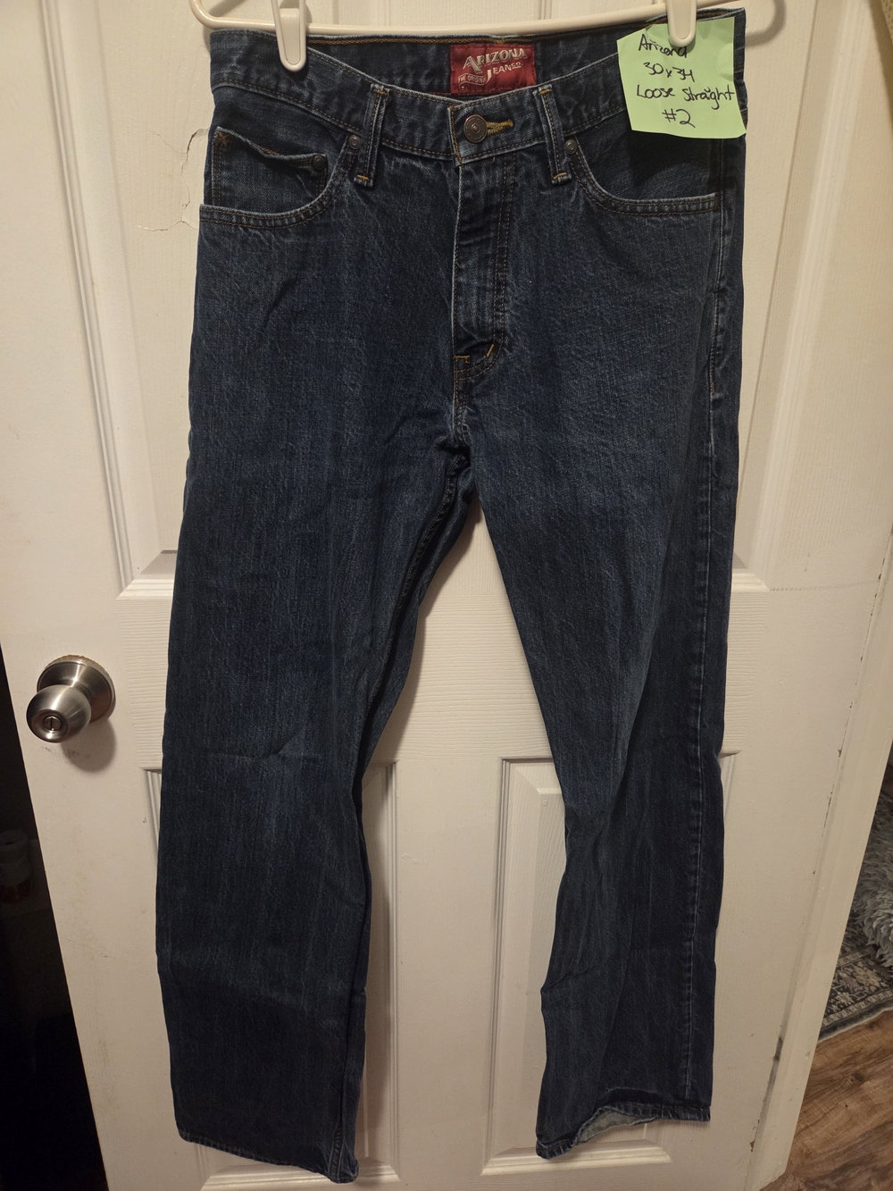 Arizona Jean Company Men's Straight Jeans in Dark Indigo